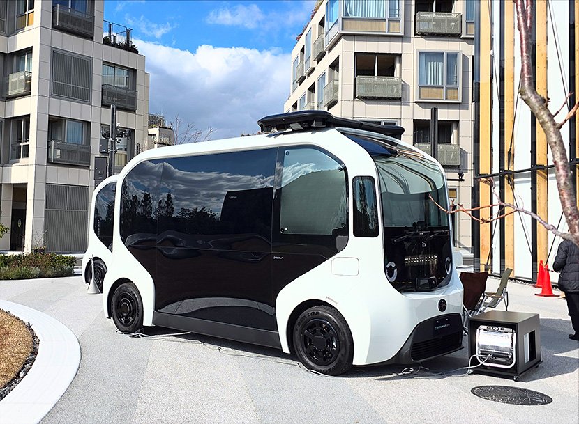 （写真4）ウーブン・シティ内の公共交通を担うe-Palette　イメージ