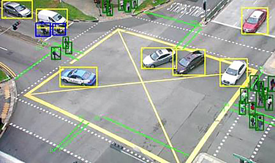 （図2）NECの映像解析技術による人物検知のイメージ（出典：NECのプレスリリースより引用）　イメージ