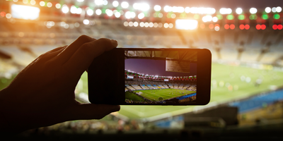 自宅をスタジアムにする5G時代のスポーツ観戦　イメージ