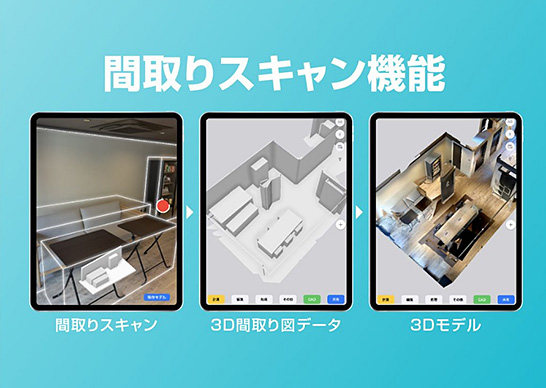 (図2)間取りスキャン機能(出典:nat) イメージ