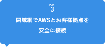 POINT3　閉域網でAWSとお客様拠点を安全に接続