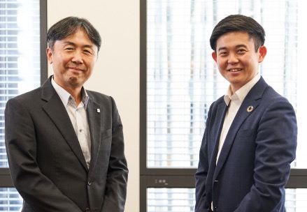 インタビューの写真